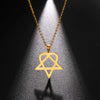 Him Heartagram Star Pendant Necklace Stainless Steel Heart Pentagonal Chain Necklace Women Couple Jewelry Wedding Gift - Image 18
