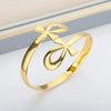 Stainless Steel Bracelet For Women Men Aesthetic Flower Leaf Bangle Opening Gold Color Geometric Bangles Bracelets Jewelry - Image 17