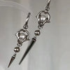 Goth Jewelry Stainless Steel Rivet Piercing Pearl Earrings Women Grunge E Girl Punk Cool Accessories Y2K Charm Drop Earrings - Image 2