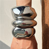 Exaggerated Silver Color Wide Geometric Irregular Cuff Bangles Women Punk Spring Open Bangle Bracelets Chunky Statement Jewelry - Image 6