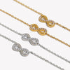 Infinity Pendant CZ Necklace Bracelet Jewelry Set Gold Plated Stainless Steel Necklace Minimalist Women's Jewelry - Image 5