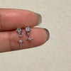 Mini Crystal Zircon Stud Earrings Sweet Needle Unisex Ear Studs Pendant Cross Star Earbone Jewelry Cool Cute Punk Grunge Jewelry - Image 7
