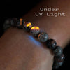 2/4pcs Flame Stone Bracelet with Raw Stone Accessories, UV Luminescent Rock, Handmade Elastic Bracelet - Image 3