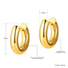 Stainless Steel Huggie Hoop Earrings in Gold-Tone or Silver-Tone - Image 3