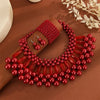 3pcs/set Multi Layer Imitation Pearl Jewelry Set Party Colorful Necklace Earrings Bracelet Set For Women African Jewelry Gifts - Image 4