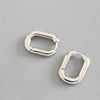 Silver Geometric Minimalist Square Hoop Earring for Women Small Circle Huggies Zircon Ear Buckles Jewelry - Image 10