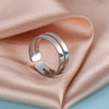 Rings For Men Stainless Steel Double Layer Hollow Open Ring Simple Round Cut Adjustable Jewelry Anniversary Gift - Image 3