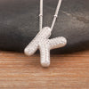 Light Aesthetic 26 A-Z Letters Sparkling Zircon Pendant Necklace Initials Alphabet For Women Lucky Jewelry Accessories - Image 28