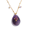32mm Stone Amazonite Tiger Aventurine Amethyst Drop Pendant Necklace for Women Stainless Steel France Jewelry Gift - Image 7