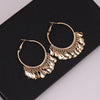 golden sequins metal tassel hoop earrings temperament earrings for women jewelry gift - Image 27