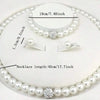 3 Pcs set Imitation Pearl Fireball Necklace Bracelet Earring Stud Jewelry Set Silver Color Crystal Stone Elegant Bridal Jewelry - Image 8
