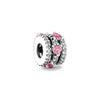 Silver Pink Series Butterfly Flower Heart Friends Love Mom Beads Fit European Charms Bracelet Jewelry - Image 3