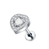 Cubic Zirconia Labret Stud 16G Internally Threaded for Lip Tragus and Helix - Image 27