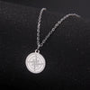 Compass Round Pendant Necklace Women Men Stainless Steel Neck Chain Hiphop North Star Sailing Travel Jewelry Gift - Image 1