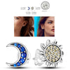 Silver Hoop Earrings For Woman Zircon Heart Shape Star Eardrop Earring Jewelry - Image 30