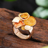 Multicolor Drip Oil Geometic Rings for Women Accessories Elastic Adjustable Gold Color Ring Party Jewelry Gift - Image 13