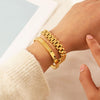 Multicolor Finish Stainless Steel Link Bracelet - Image 2
