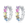 Silver Star Moon Heart Shape Earrings Jewelry Versatile Hoop Earrings For Women Jewelry Birthday Party Gifts - Image 25