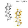 Clear Stone Labret Piercing Stud with Square Heart and Trapezoid Styles - Image 20