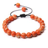 8MM Stone Bead Braid Bracelets Minimalist Carnelian Agates Jades Gem Woven Bangle Jewelry Gift For Women Men - Image 24