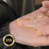 Minimalist Simply 1mm Width Round Snake Chain Stainless Steel Necklaces Gold Plated No-fade Neck Jewelry Unisex 18-24inche - Image 3