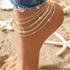 5Pcs Vintage Aesthetics Heart Chain Anklets Creative Airplane Chain Foot Chain Women's Boho Summer Beach Foot Jewelry - Image 1