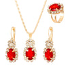 3Pcs Silver Oval Cut Cubic Zirconia Necklace Earrings Rings Set Banquet Daily Date Jewelry Set Gift for Women Girls Her - Image 5