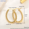 Mhs.sun Gold Plated Square Round Stainless Steel Hoop Earrings Cross Ball Beads Earring For Women Girls Wedding Jewelry - Image 10