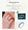 MODIAN Real 925 Sterling Silver Art Design Blue Eyes Stackable Finger Ring For Women Fine Party Jewelry Accessories