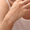 Boho Metal Beaded Finger Chain for Women Bracelet Ring Punk Simple Retro Summer Versatile Adjustable Jewelry Gift - Image 3