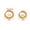 6pcs Stainless Steel Round Embossing Ear Rings Pvd Gold Plated Korean Earrings Hoops Earring for Women Female Girls Metal - Image 6