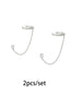 Gold Chain Stud Earrings for Women Piercing Cubic Zirconia Hoop Earrings Women Party Vacation Ear Cuff Jewelry Accessories - Image 10