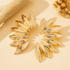 A Pair of Women's Earrings, Creative Retro Exaggerated Punk Metal Fan-Shaped Earrings, Suitable for Daily Wear and Parties - Image 2
