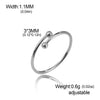 Cazador Adjustable Beads Twisted Rope Thin Rings for Women Stainless Steel Kpop Jewelry Gold Plated Open Finger Rings - Image 7
