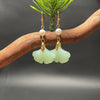 Retro Green Jade Ginkgo Leaf Style Pearl Drop Earring Chinese Ancient Style Hook Earrings For Women Gift - Image 6