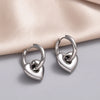 Stainless Steel Round Star Moon Heart Pendant Hoop Earrings for Women Classic Y2K Jewelry Gold Silver Color Earring - Image 13
