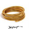 Stainless Steel Stackable Multi-Layer Wrap Arm Bracelet Bangle Metal Elastic Unisex Jewelry Men Women - Image 1