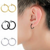 1Pair Round Circle Spring Ear Clip Non Piercing Earrings Fake Earrings Gift for Men Women Jewelry - Image 3