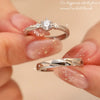 1 Pair Twist Copper Plated Platinum Resizeable Couple Rings Men Women Adjustable Overlap Opening Finger Jewelry - Image 7