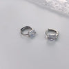 Square Green Zircon Hoop Earrings for Women Golden Silver Color Geometric Huggies Jewelry - Image 7
