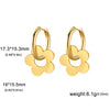 Stainless Steel Gold Color Drop Earrings Women Round Heart Flower Sun Totem Pendant Hoop Earrings Jewelry Gift - Image 16