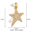 Cute Colourful Star Snowflake Sun FLowers Gold Charm Pendant, Cubic Zirconia CZ Paved,Jewelry Necklace Accessories - Image 30