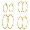 Classic Hoop Earrings for Women, Stainless Steel Hoop Earrings Set, Lightweight Large Hoop Earrings for Women, Loop Earrings Set - Image 7
