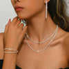 Starry Sky Sparkling Necklace, Women's Clavicle Chain Bracelet, Simple Sparkling Plain Chain, Stackable Design - Image 5