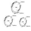 Stainless Steel Hoop Earrings Huggie Earrings Small Hoop Sliver Black Sleeper Earrings For Women Men - Image 2
