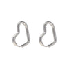 Stainless Steel Heart Hoop Earrings in Gold-Tone or Silver-Tone - Image 4