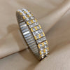 Vintage Elasticity Stainless Steel Bangles Bracelet for Women Classic Heart Square Adjustable Wristband Bangle - Image 20
