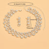 Ladies' Banquet Style Vine Full Diamond Necklace Earrings Two Piece Set Wedding Party Banquet Women's Accessories - Image 5