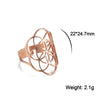 Eueavan Flower of Life Ring Stainless Steel Sacred Geometry Archangel Metatron Ring Adjustable Amulet Jewelry Gift - Image 17