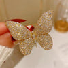 Rhinestone Feather Brooch Pin in Gold-Tone and Silver-Tone Styles - Image 26